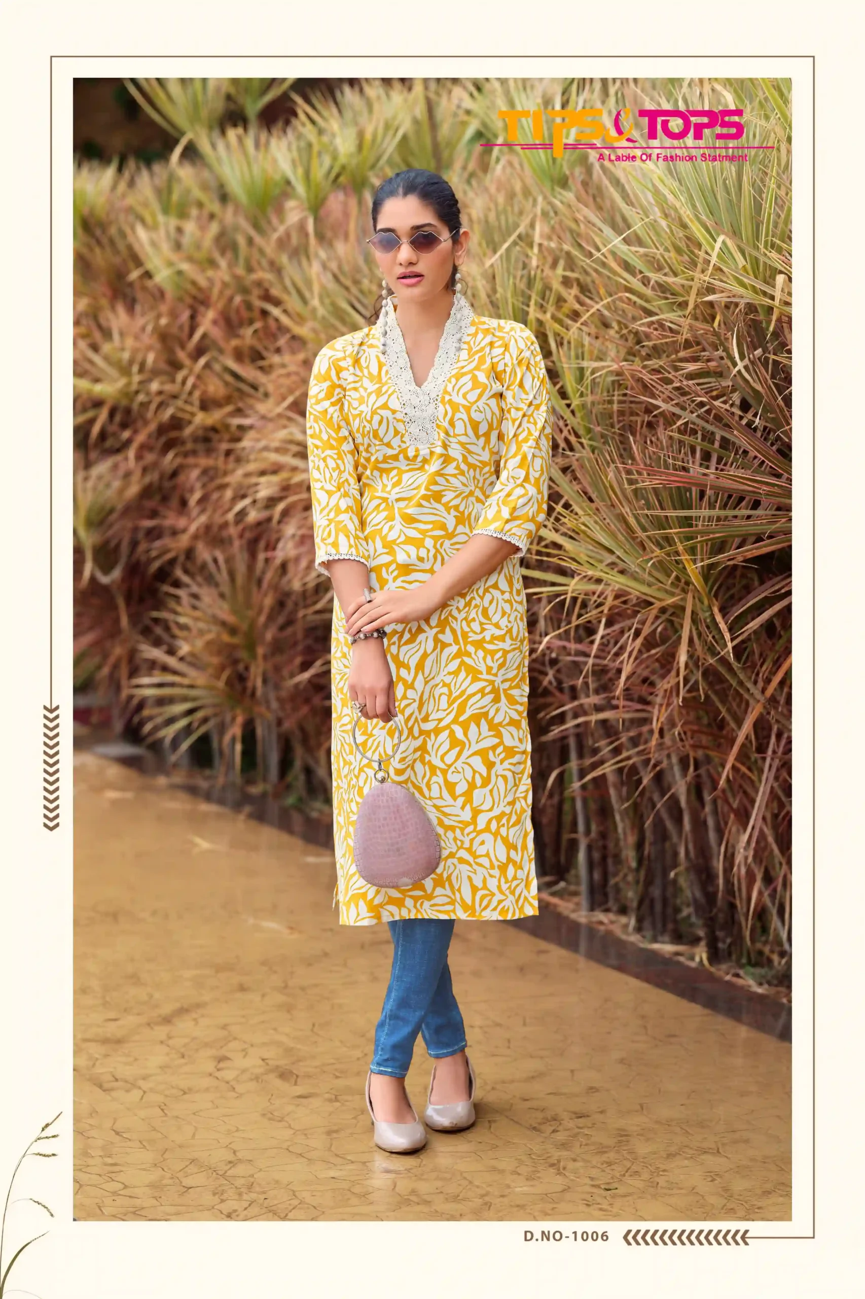 Tips & Tops Viana Heavy Rayon Print Wholesale Fancy Kurtis Catalog